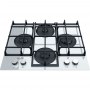 Hotpoint | HAGS 61F/WH | Hob | Gas on glass | Number of burners/cooking zones 4 | Rotary knobs | White - 3